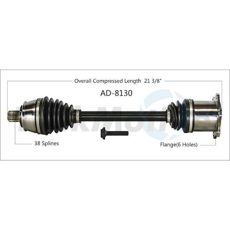Surtrack Axle Cv Axle Shaft, Ad-8130 AD-8130